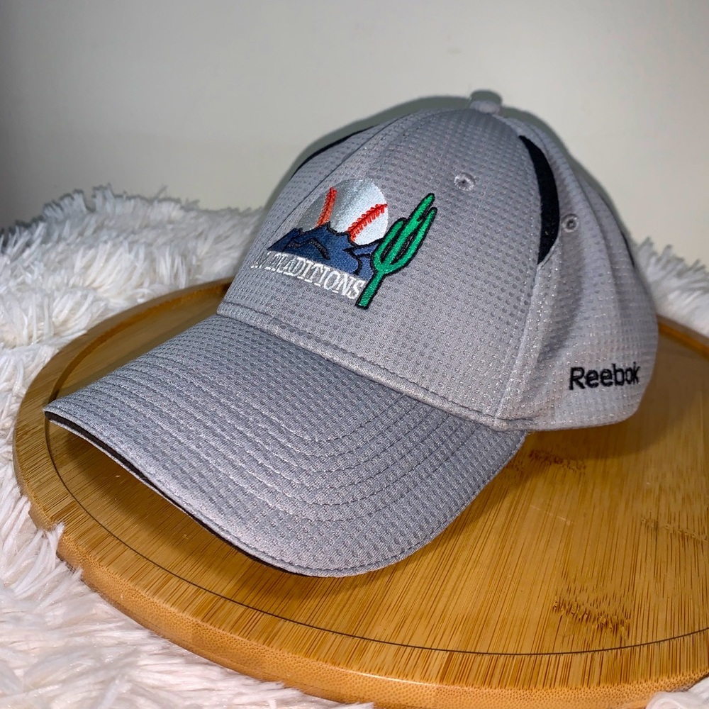 AZ Traditions Baseball Cap Reebok Grey Embroidery Mesh Hook & Loop Adjustable